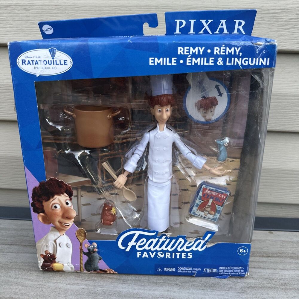 Disney Ratatouille Remy Emile Linguini Figure Set Featured Favorites Box Damaged